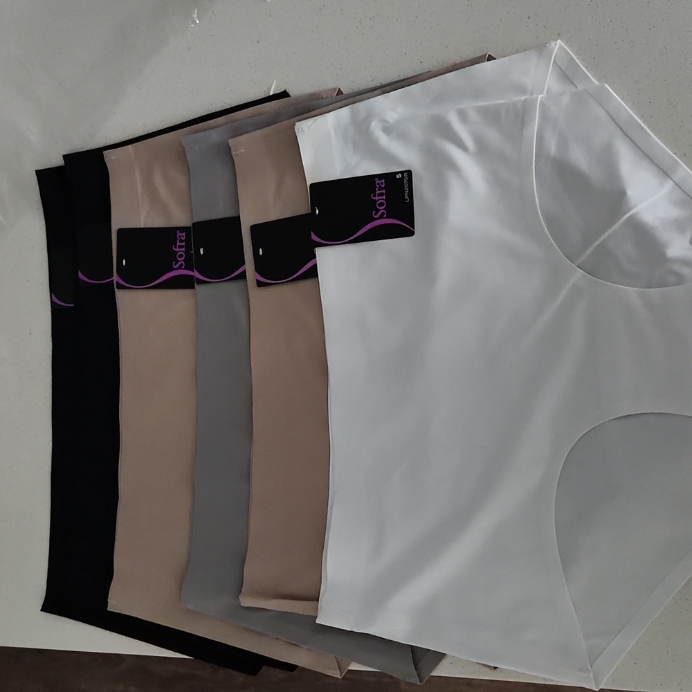 Sofra Beige & Black High-Waist Seamless Brief Set of 6